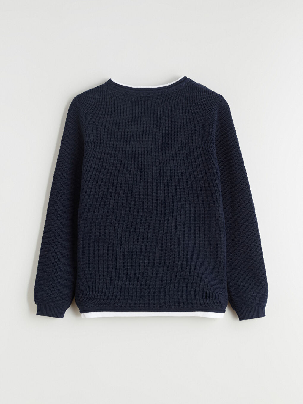 Crew Neck Textured Boys' Knitwear Sweater-2