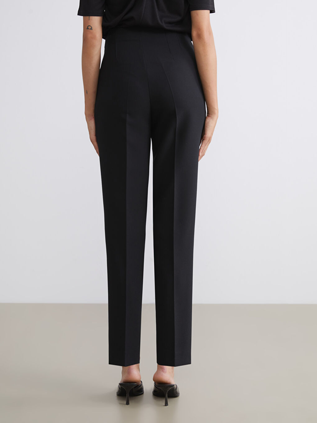 LCW ECO Woman BLACK Trousers -W5FP06Z8-CVL