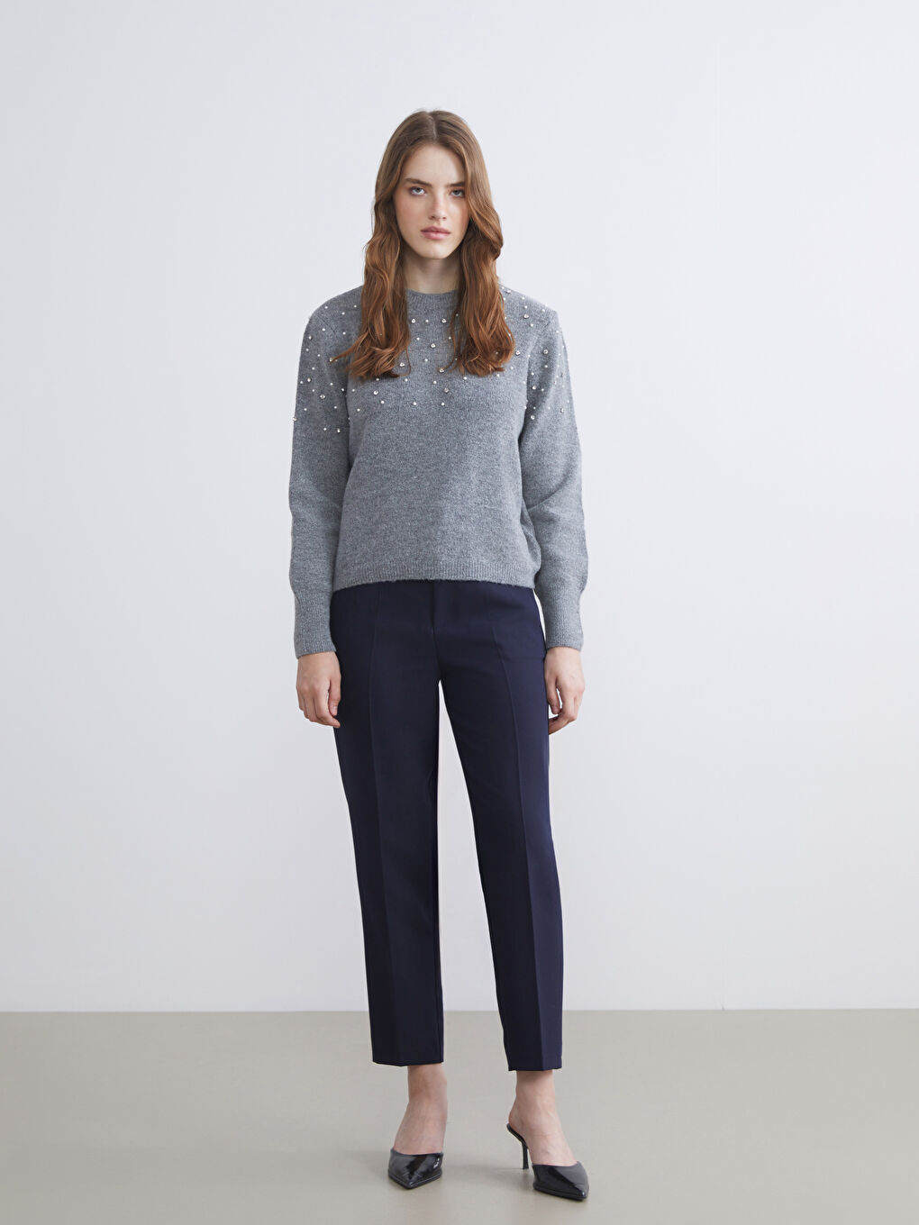 LCW ECO Slim Fit Women's Trousers -W5FP07Z8-YB0