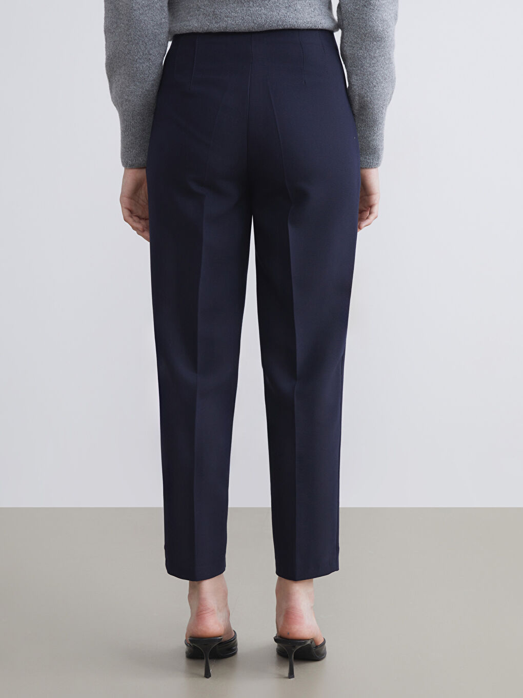 LCW ECO Slim Fit Women's Pleated Trousers -W5FP09Z8-CRP