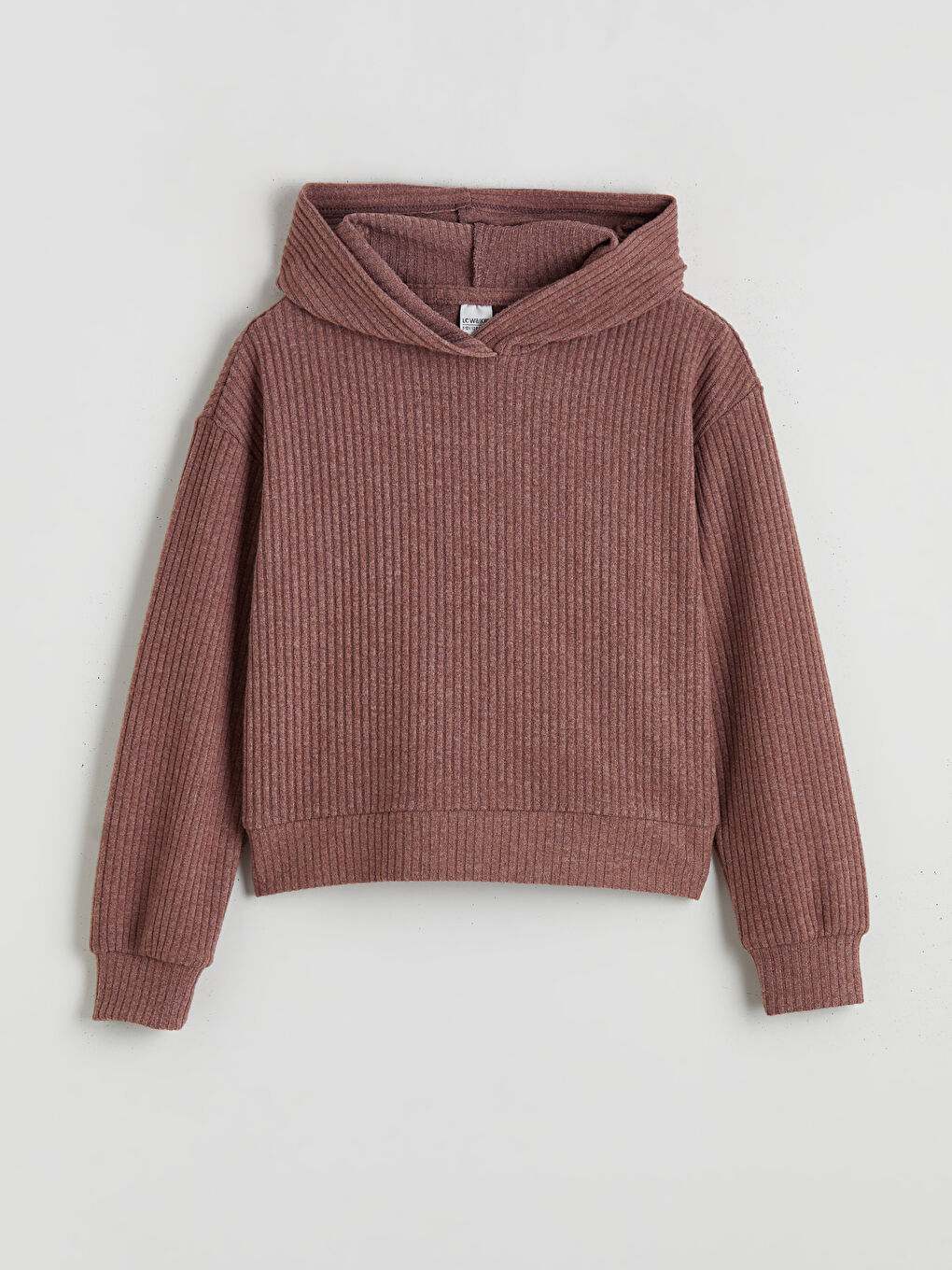Kahverengi Kapüşonlu Kız Çocuk Sweatshirt ve Eşofman Altı-3
