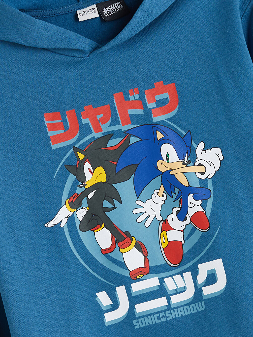Hooded Sonic Printed Boys' Sweatshirt-1