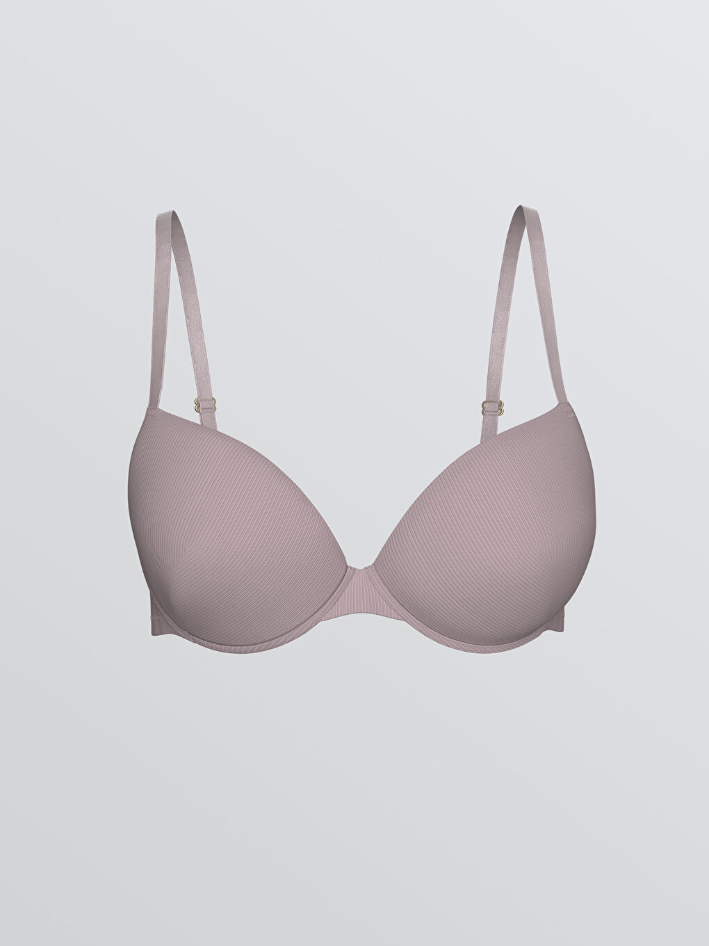 Pembe Balenli Dolgusuz Düz Tişört Sütyen