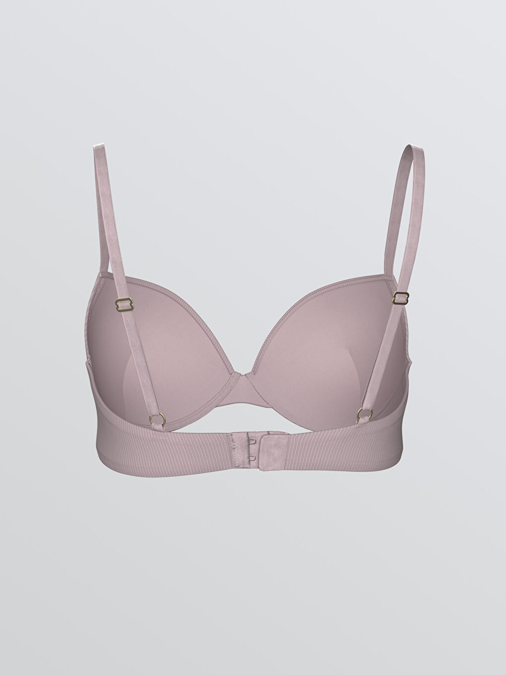 Pembe Balenli Dolgusuz Düz Tişört Sütyen-1