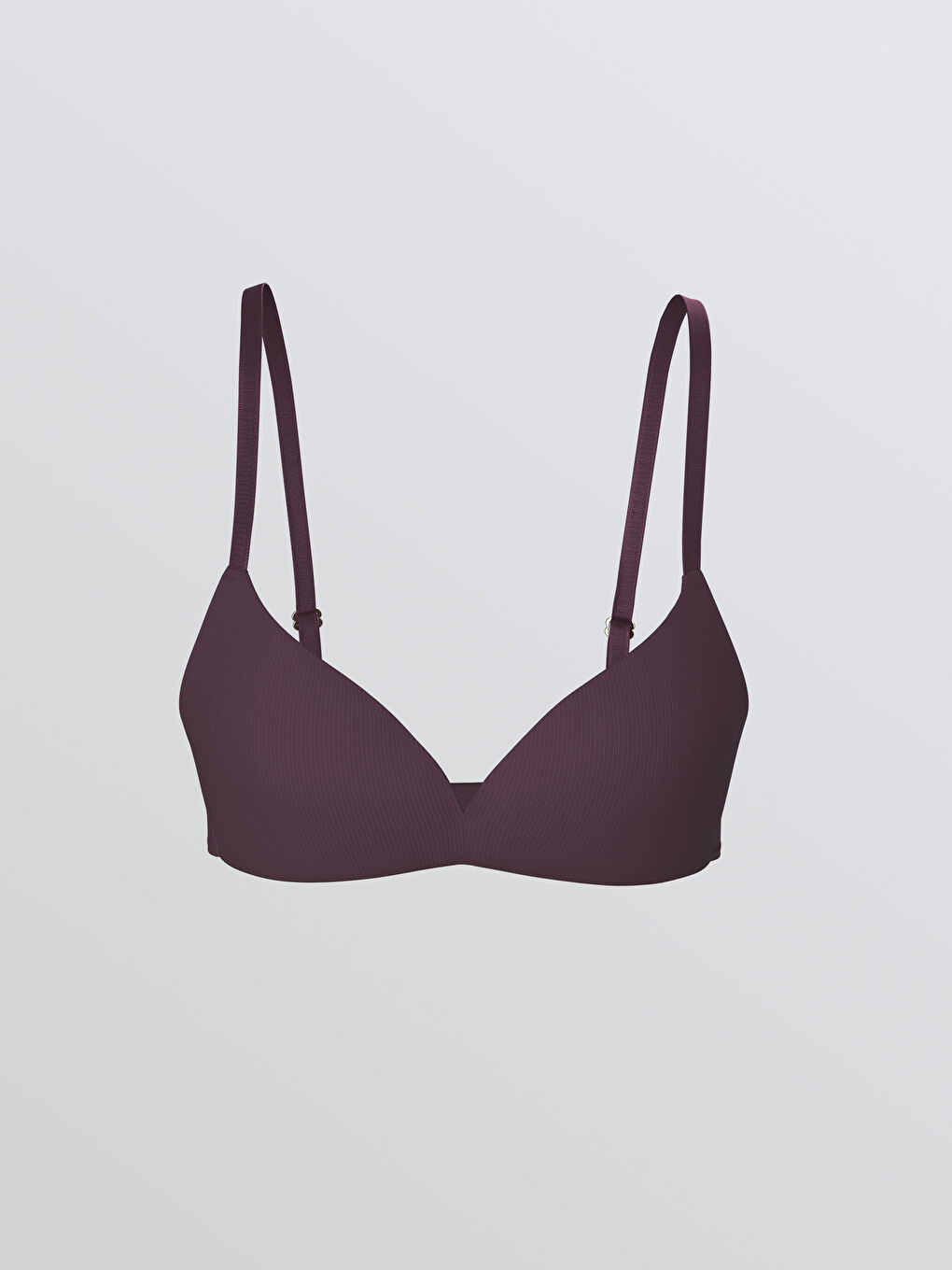 Беспроводной Без наполнителя Однотонный Треугольный Бюстгальтер