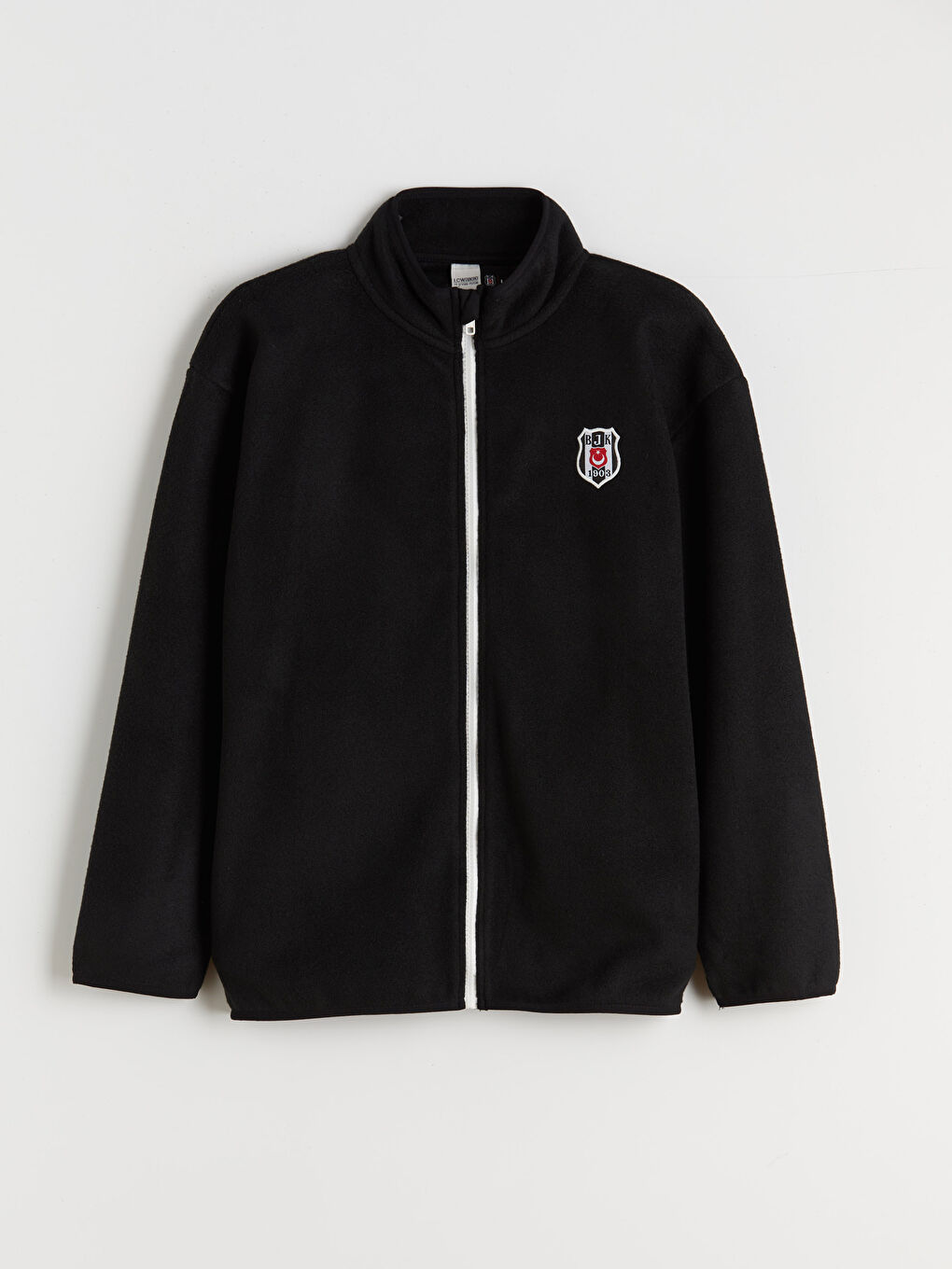 Siyah Dik Yaka Beşiktaş Nakışlı Polar Erkek Çocuk Hırka