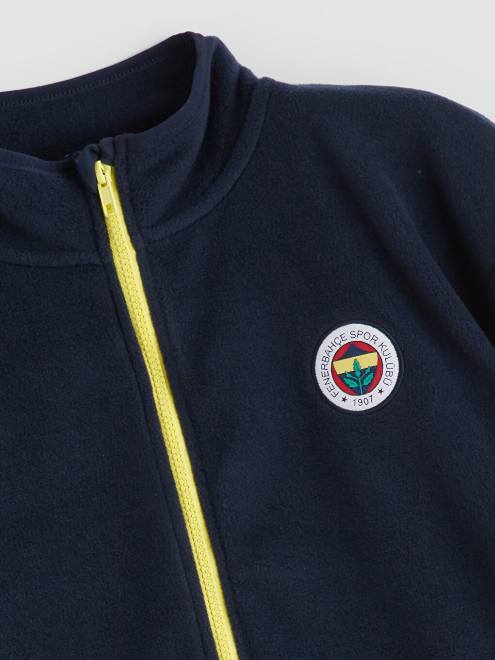 Lacivert Dik Yaka Fenerbahçe Nakışlı Erkek Çocuk Polar Hırka-1