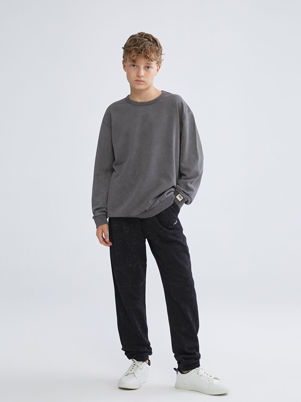 Siyah Beli Lastikli Erkek Çocuk Jogger Eşofman Alt