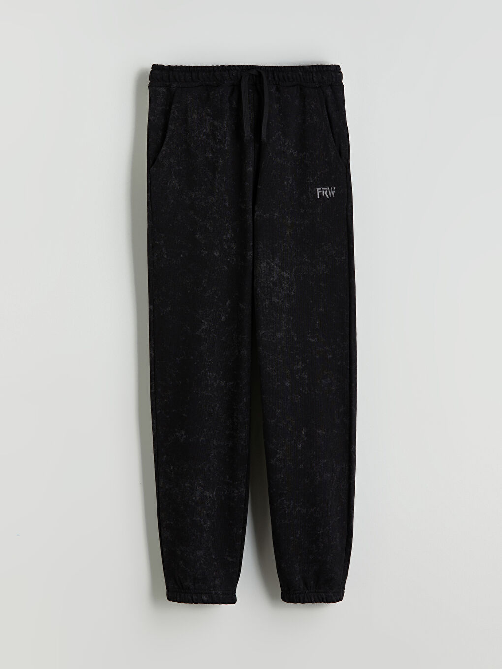 Siyah Beli Lastikli Erkek Çocuk Jogger Eşofman Alt-2