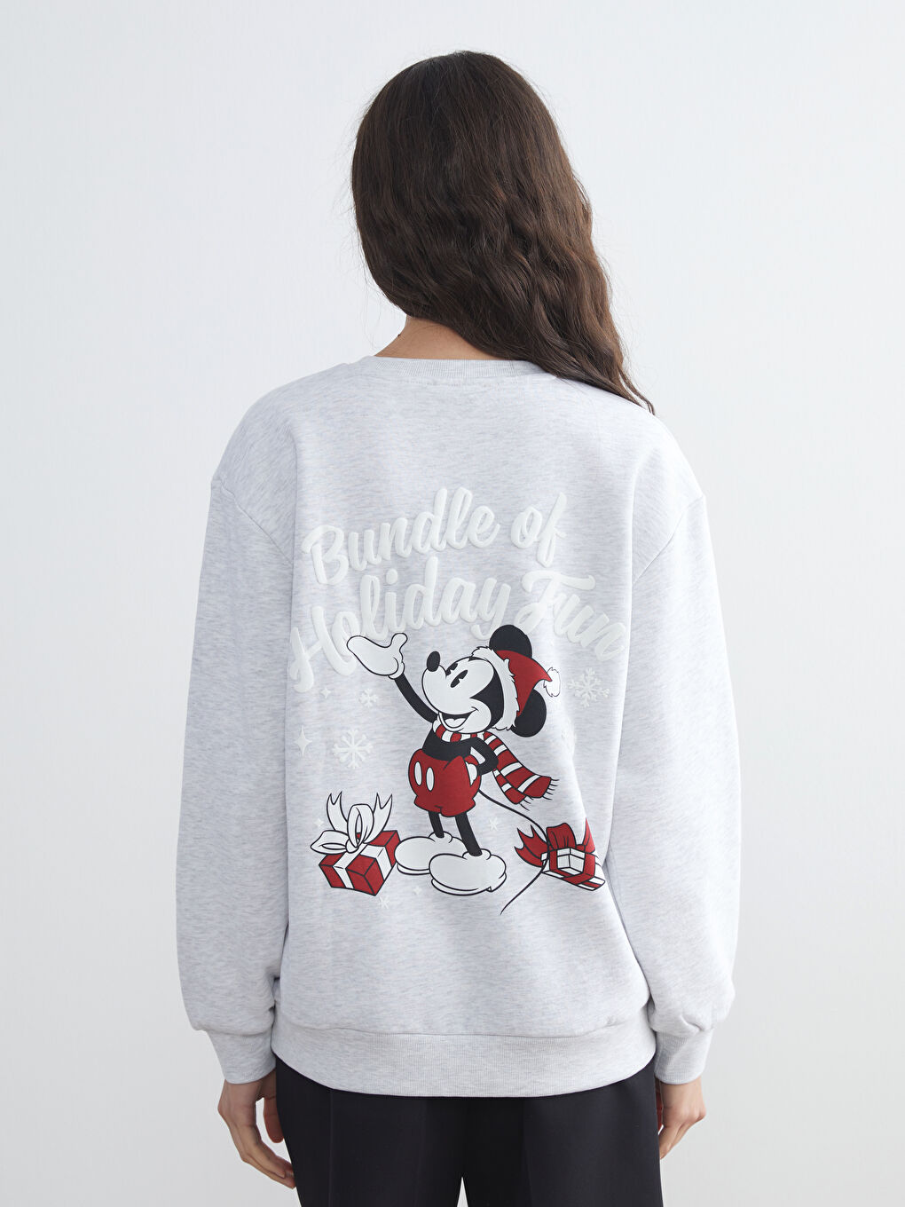 Mickey Mouse Printed Women's Thick Sweatshirt-7