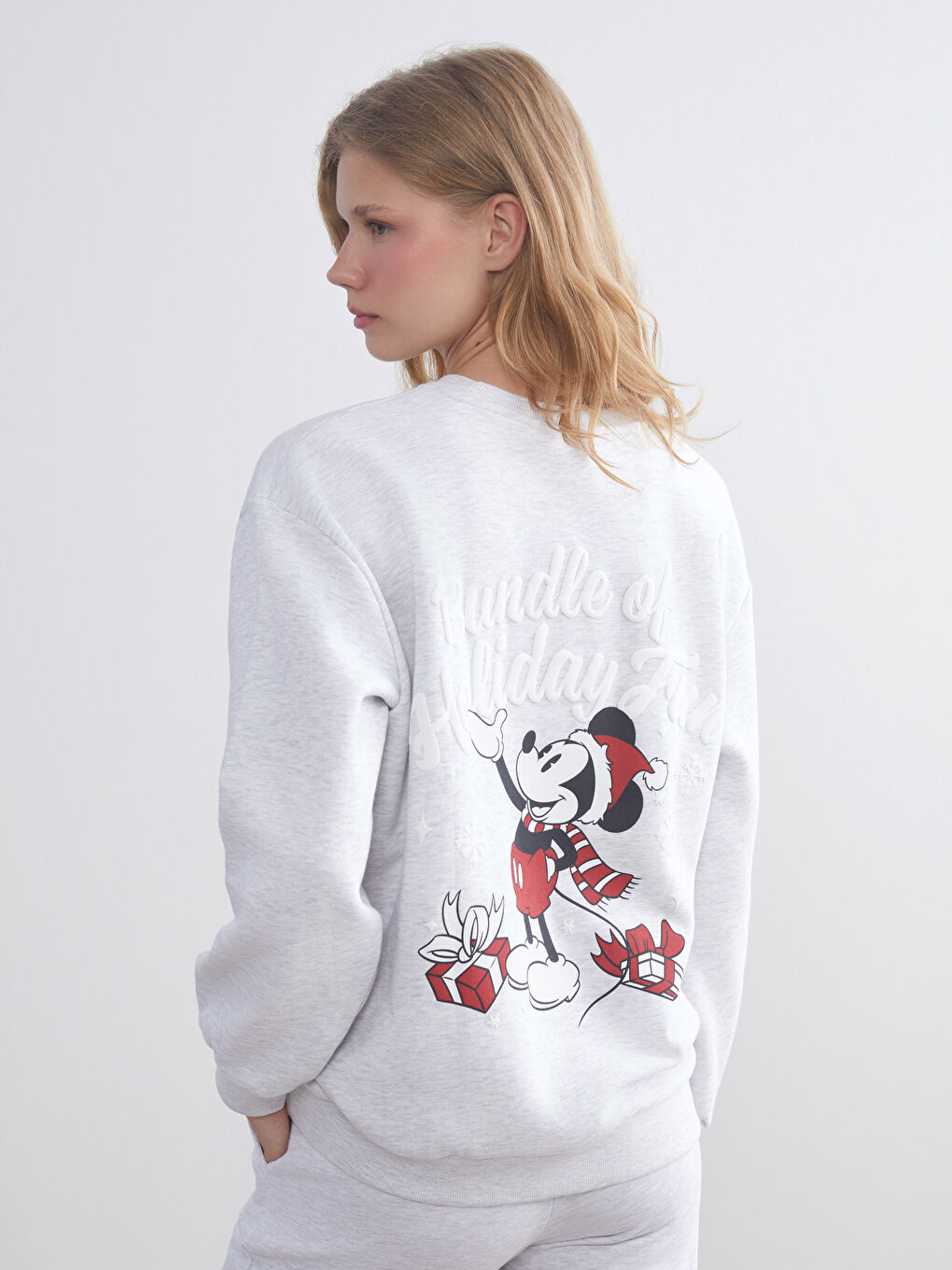Mickey Mouse Printed Women's Thick Sweatshirt-1