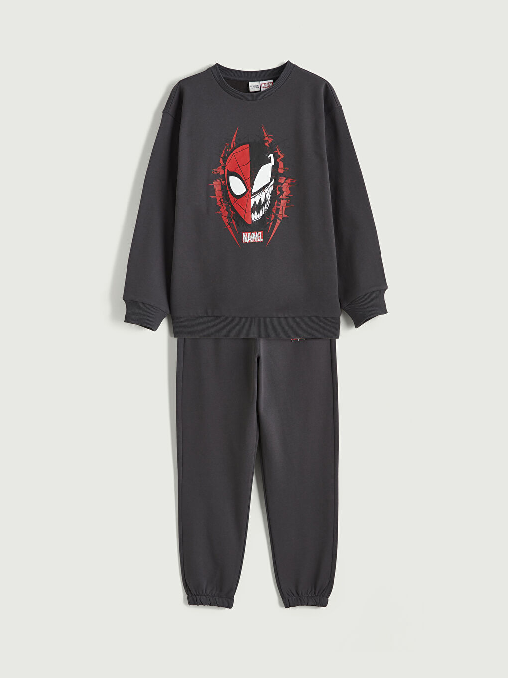 Antrasit Spider-Man Baskılı Erkek Çocuk Eşofman Takımı