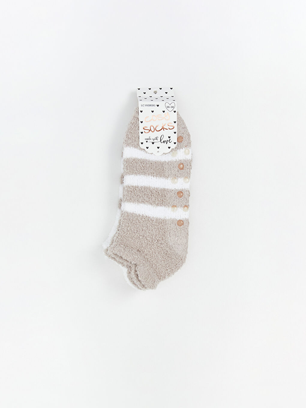 Woman BEIGE Homewear Socks-1