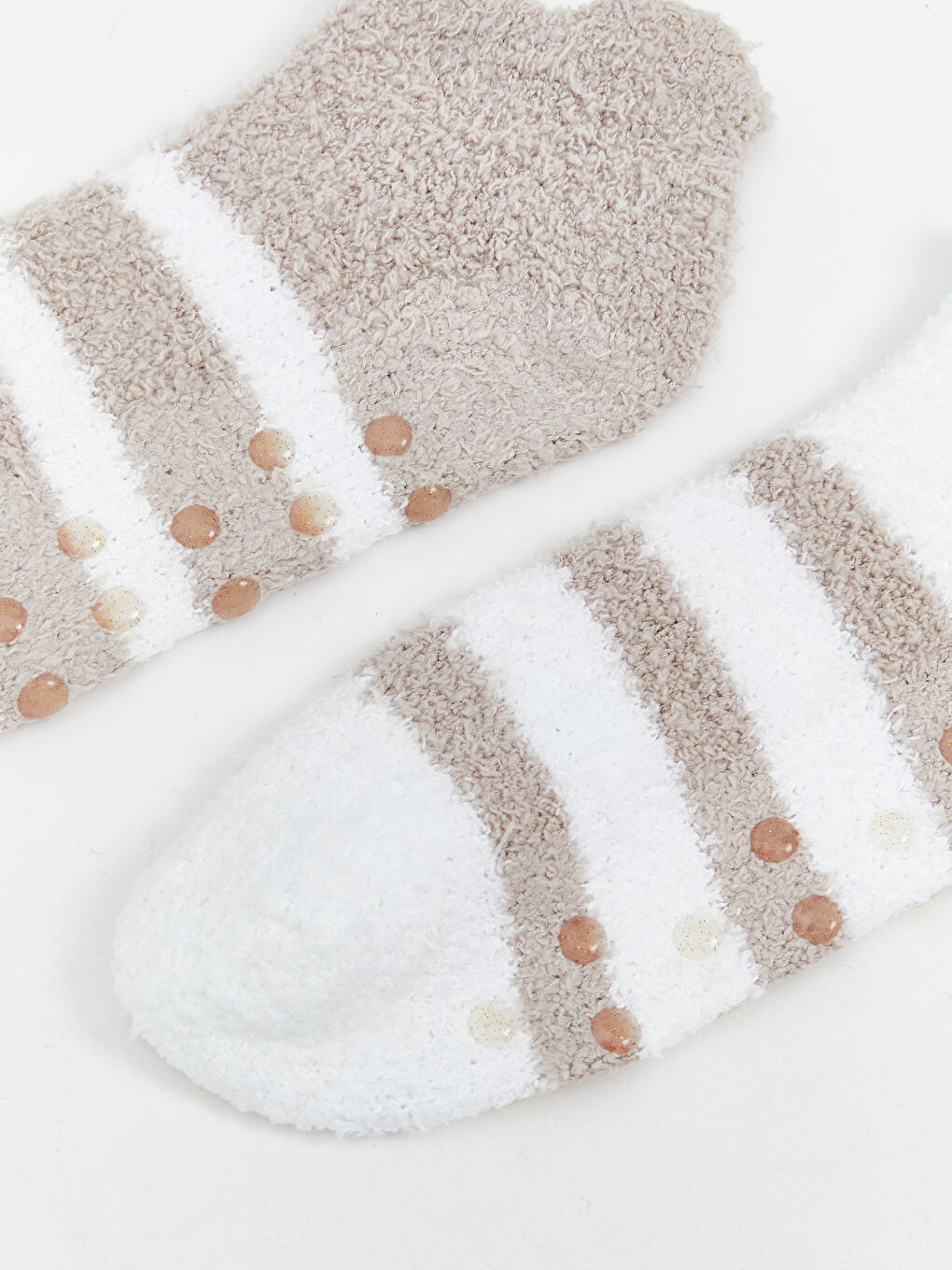 Woman BEIGE Homewear Socks-2