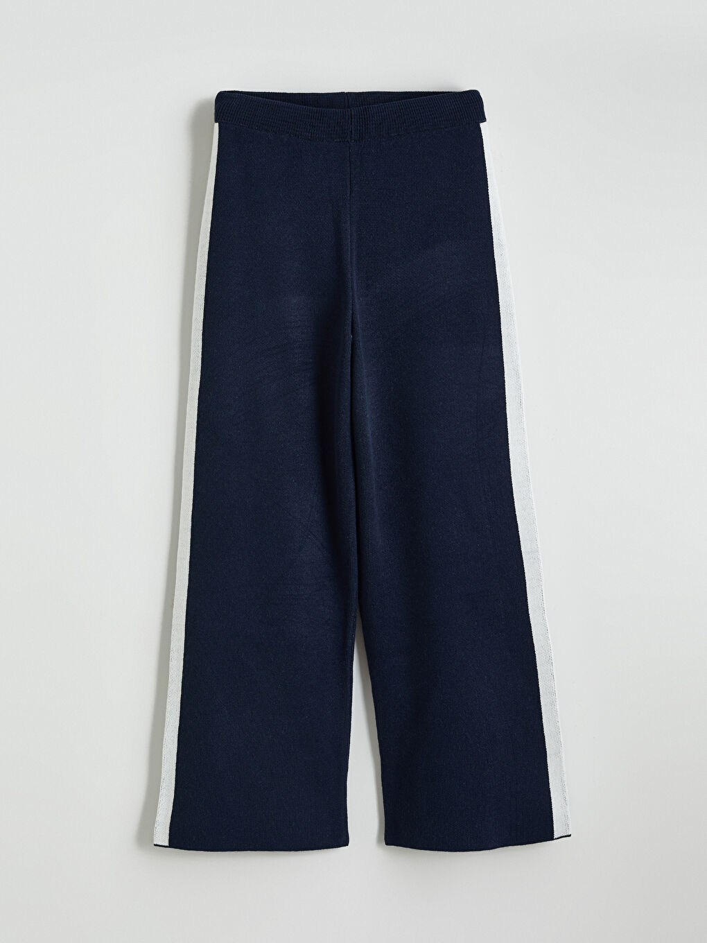 Lacivert Polo Yaka Kız Çocuk Triko Kazak ve Pantolon-4