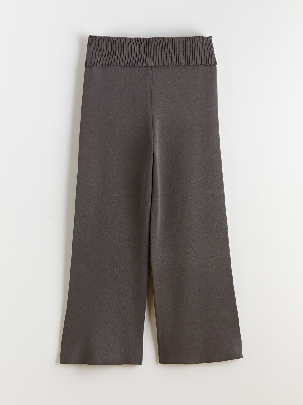 Antrasit Beli Lastikli İspanyol Paça Kız Çocuk Triko Tayt