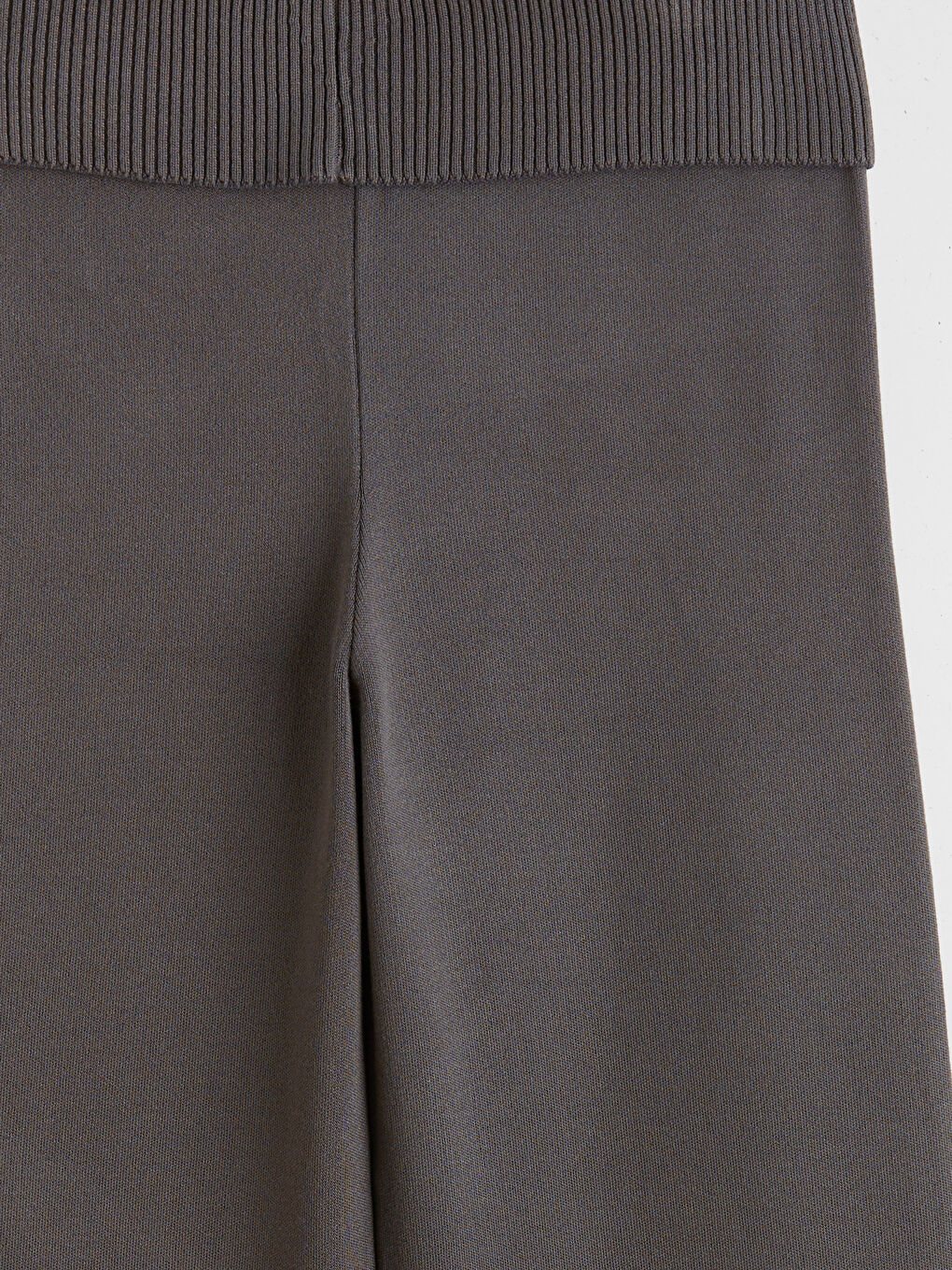 Antrasit Beli Lastikli İspanyol Paça Kız Çocuk Triko Tayt-1