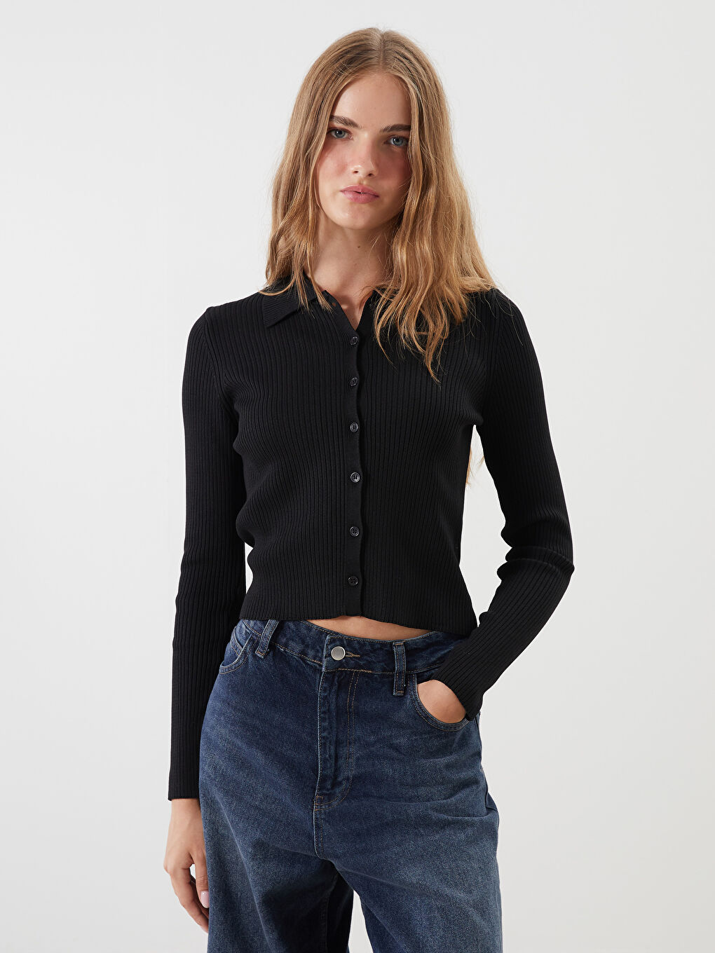 XSIDE Polo Neck Women's Knitwear Cardigan -W5FQ28Z8-CVL