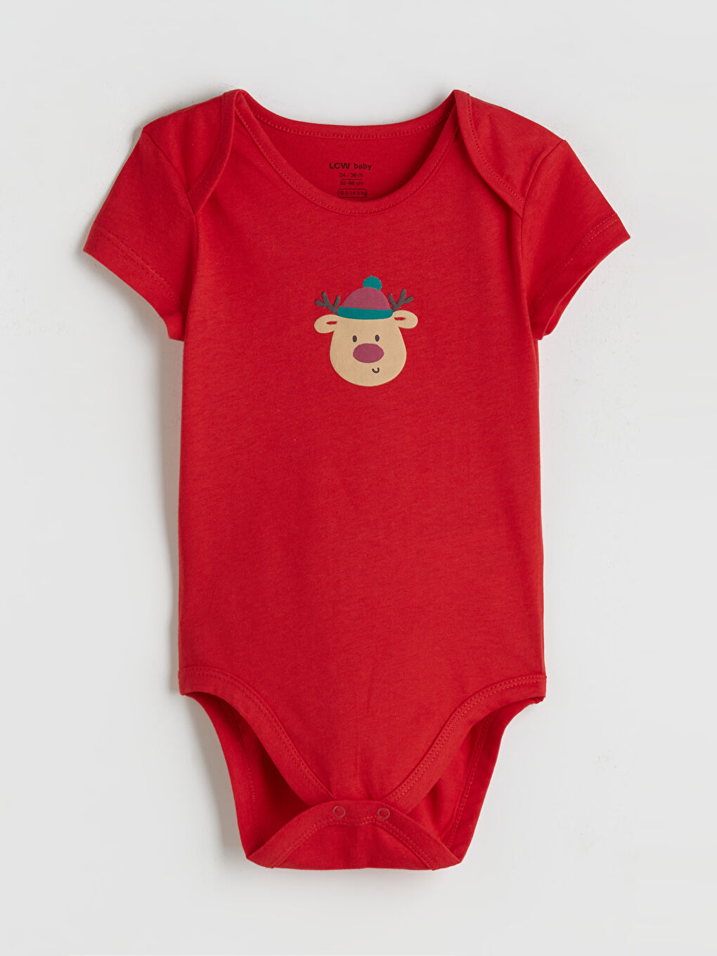 Karışık Geyik Baskılı Erkek Bebek Çıtçıtlı Body 2'li-1