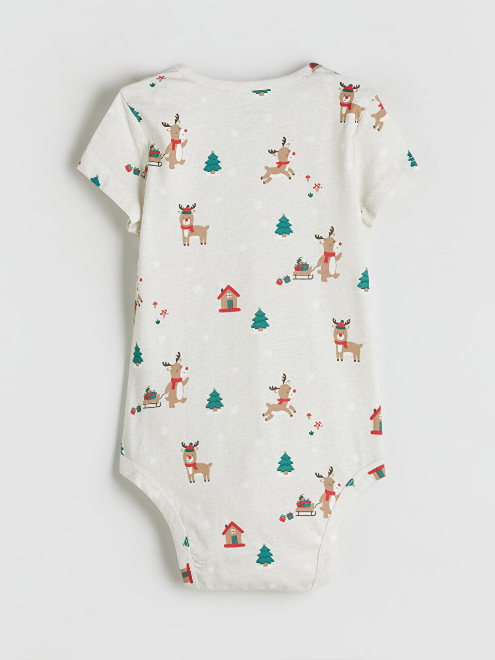 Karışık Geyik Baskılı Erkek Bebek Çıtçıtlı Body 2'li-4