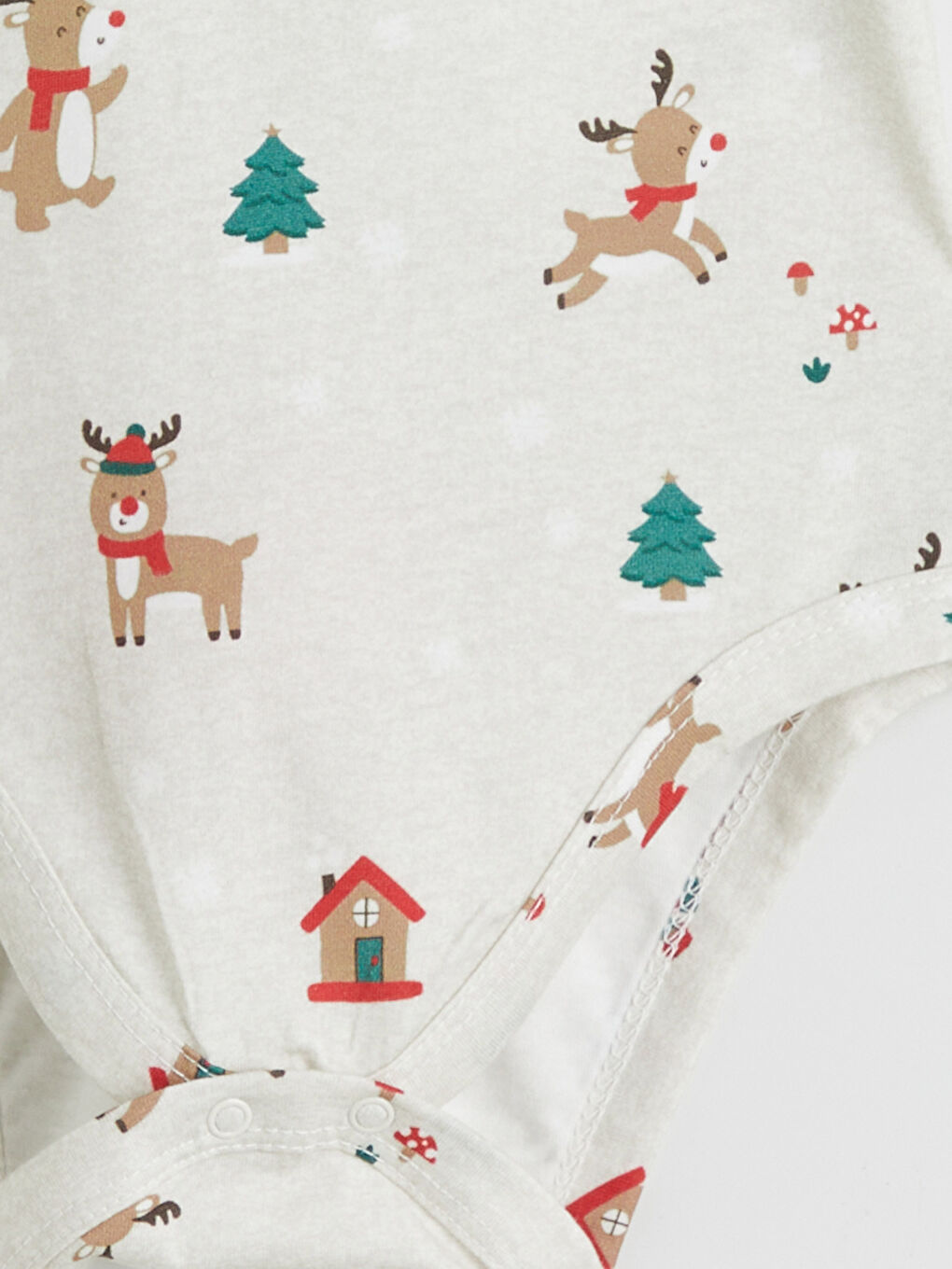 Karışık Geyik Baskılı Erkek Bebek Çıtçıtlı Body 2'li-5