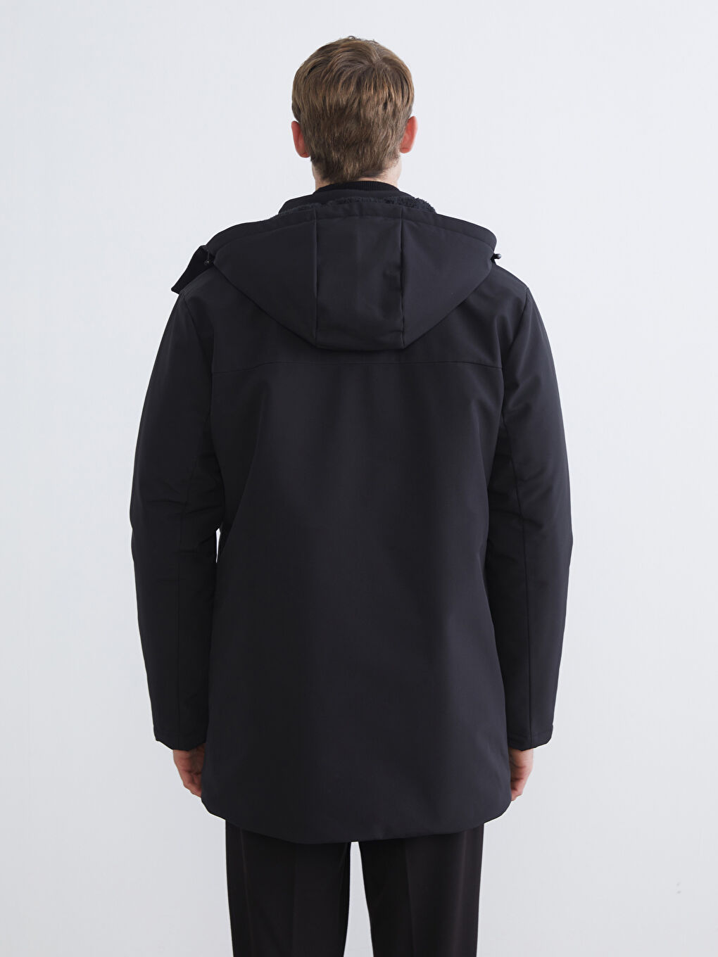 Πάρκα Ανδρικό Παχύ Με Κουκούλα Απλό-4