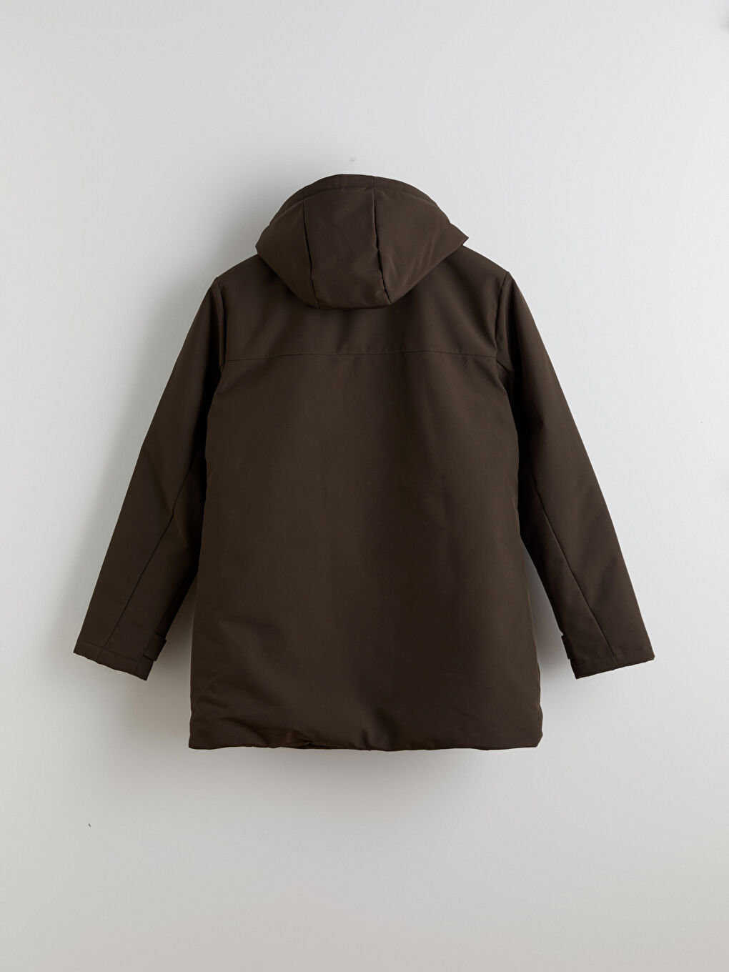 სტანდარტული უბრალო კაპიუშონიანი სქელი მამაკაცის პარკა-7