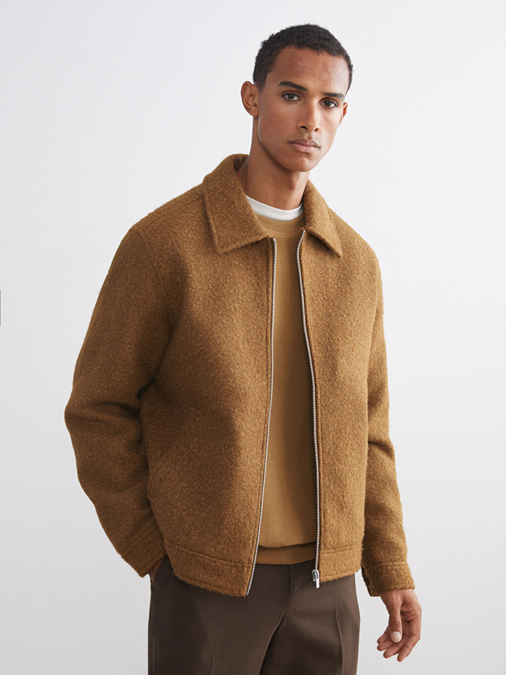 Standard Fit Collared Neck Men's Cachet Coat-5