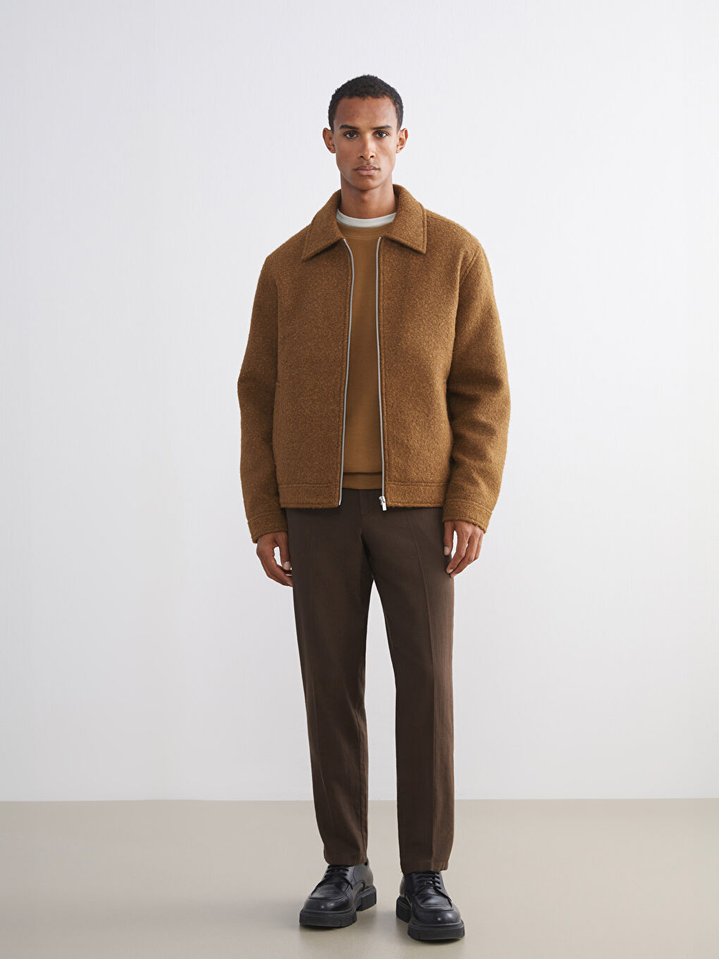 Standard Fit Collared Neck Men's Cachet Coat-6