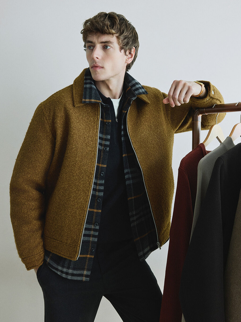 Standard Fit Collared Neck Men's Cachet Coat-1