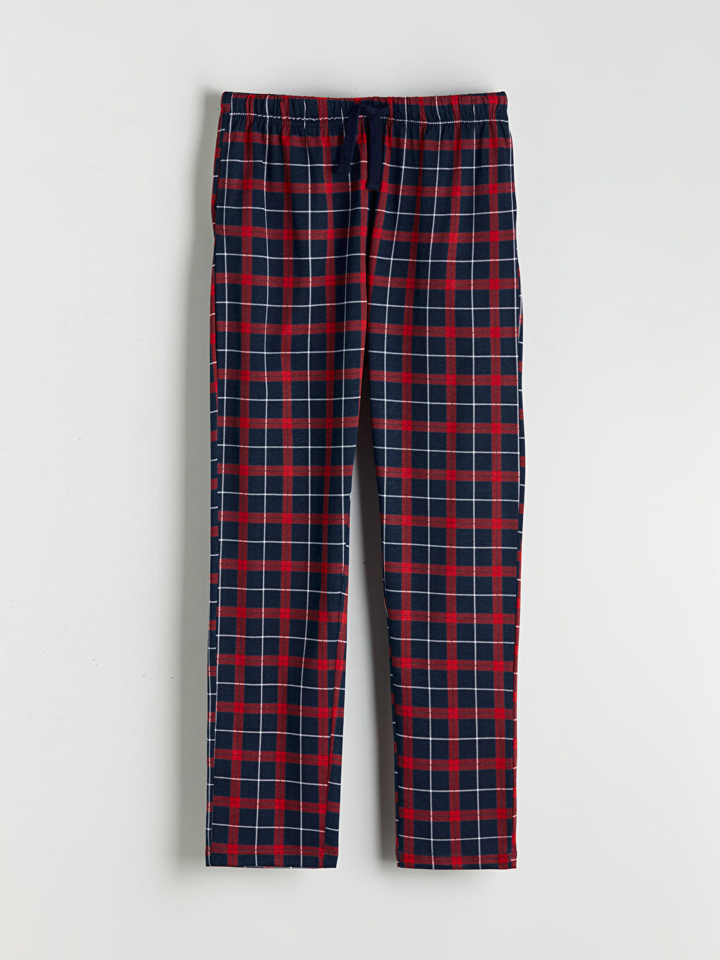 Lacivert Standart Kalıp Ekose Erkek Pijama Alt