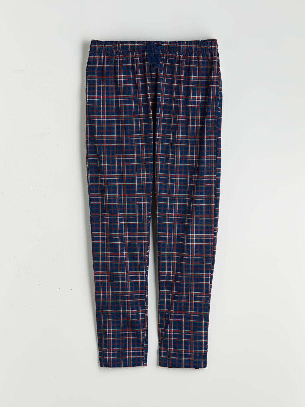 Lacivert Standart Kalıp Ekose Erkek Pijama Alt