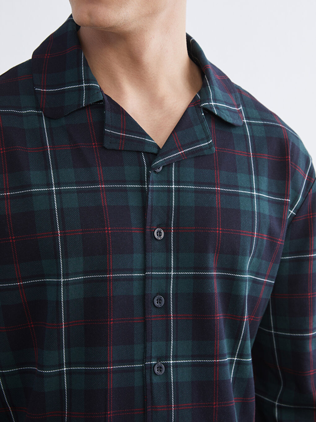 Yeşil Standart Kalıp Erkek Pijama Takımı-2