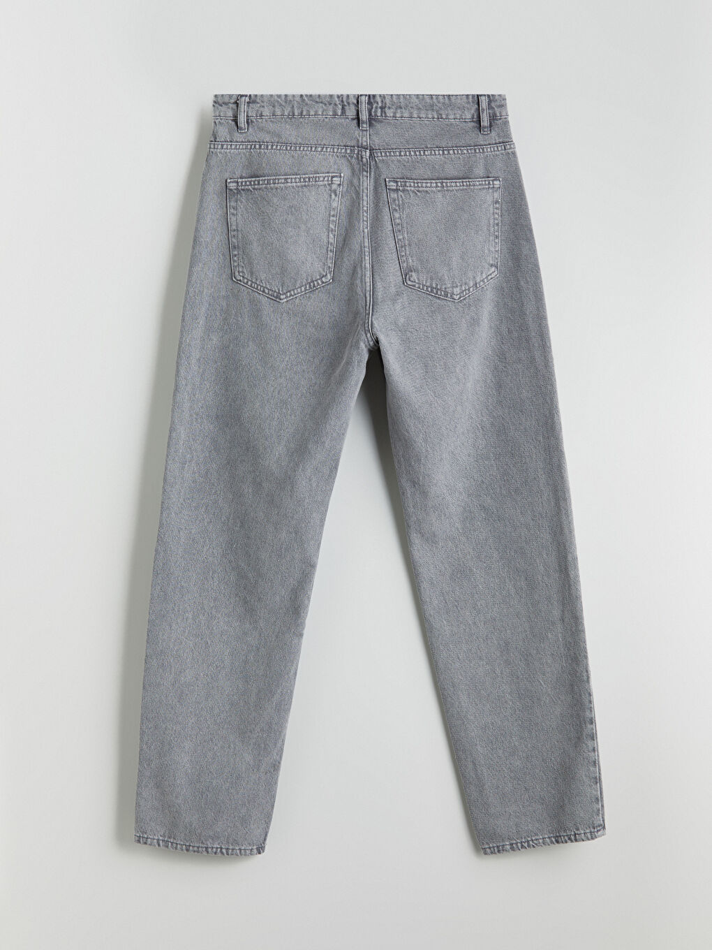 Gri Baggy Fit Erkek Jean Pantolon-5