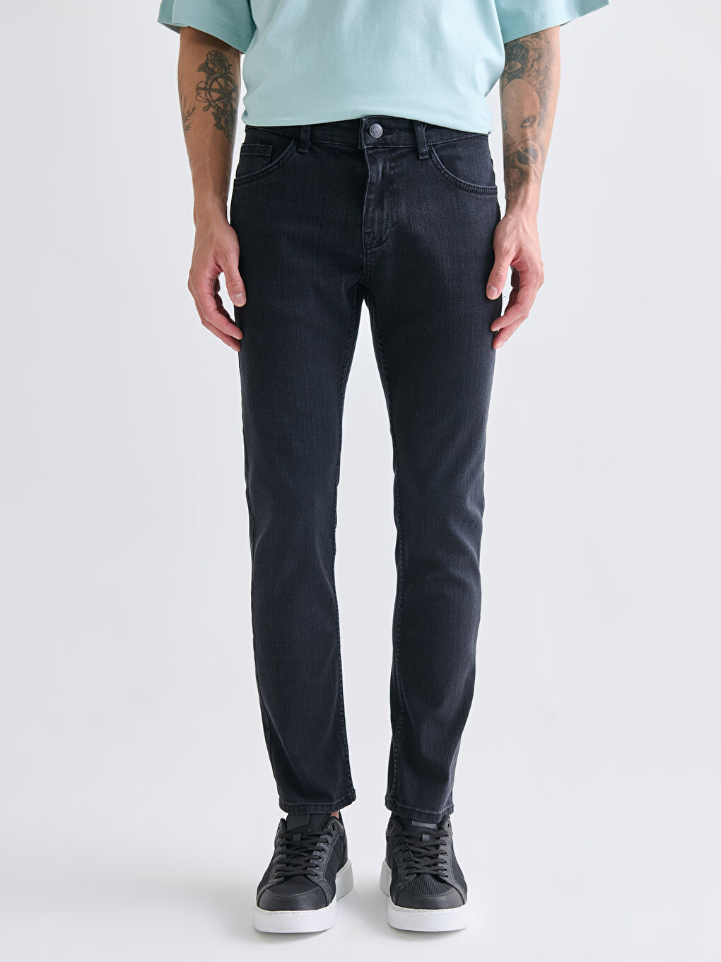 Siyah 750 Slim Fit Erkek Jean Pantolon-1