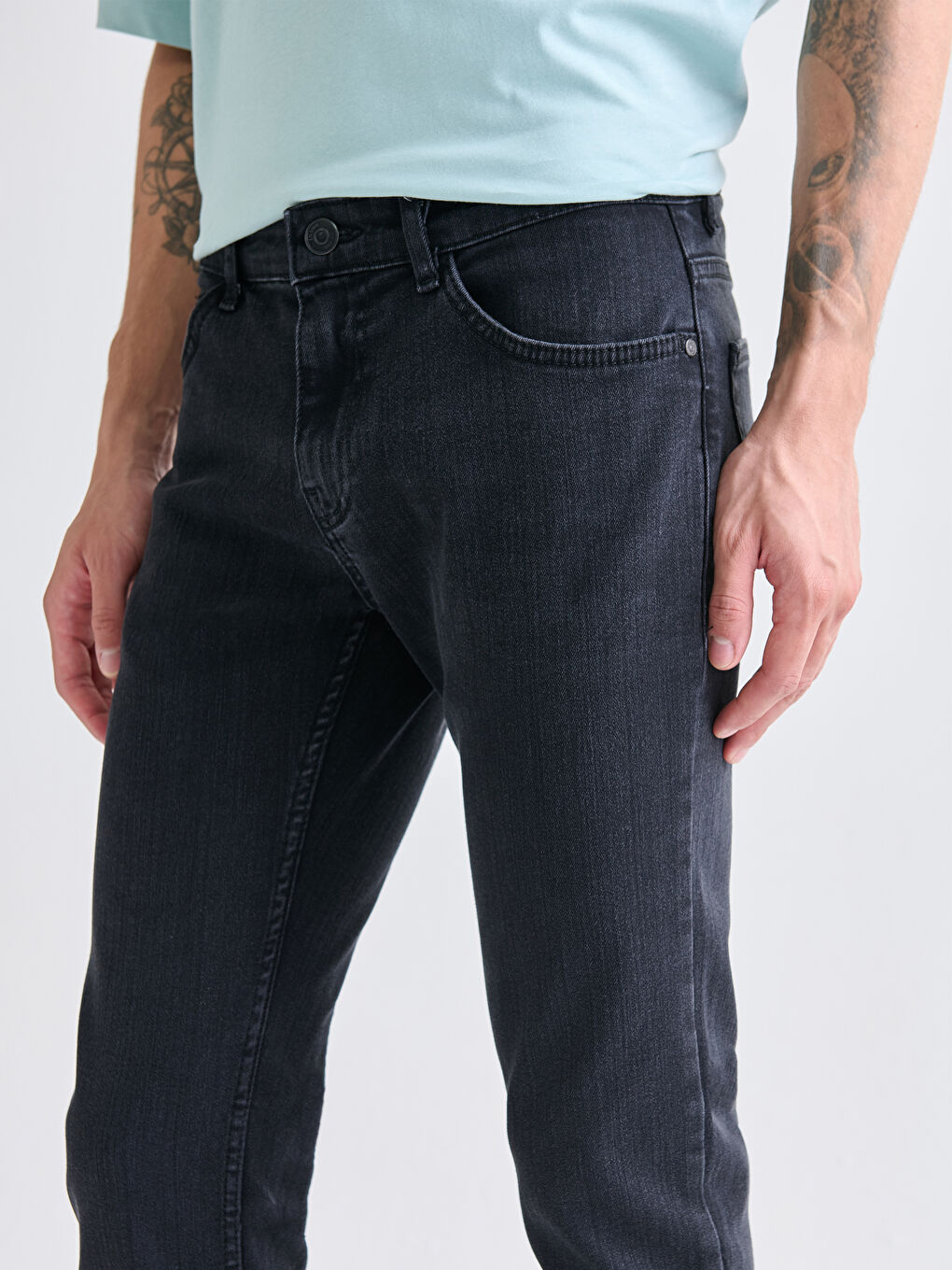 Siyah 750 Slim Fit Erkek Jean Pantolon-2