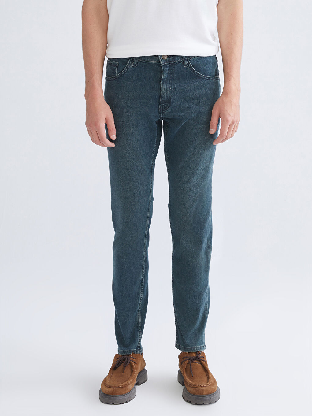 Yeşil 750 Slim Fit Erkek Jean Pantolon-1