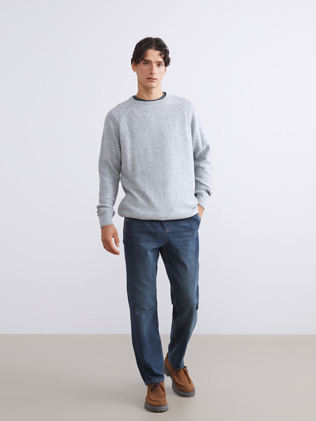 İndigo Baggy Fit Erkek Jean Pantolon