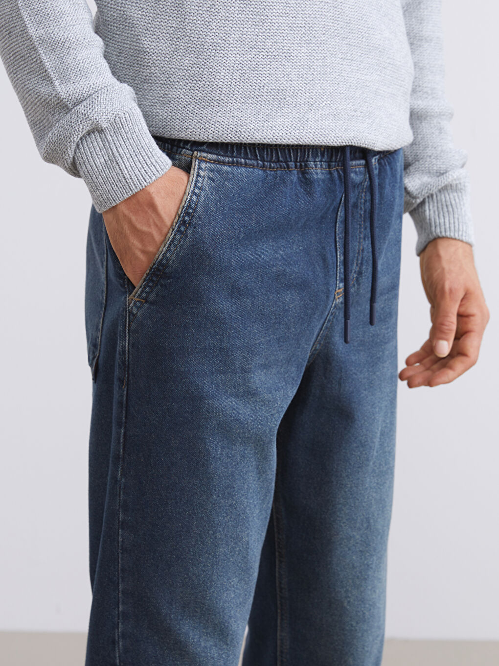 İndigo Baggy Fit Erkek Jean Pantolon-2