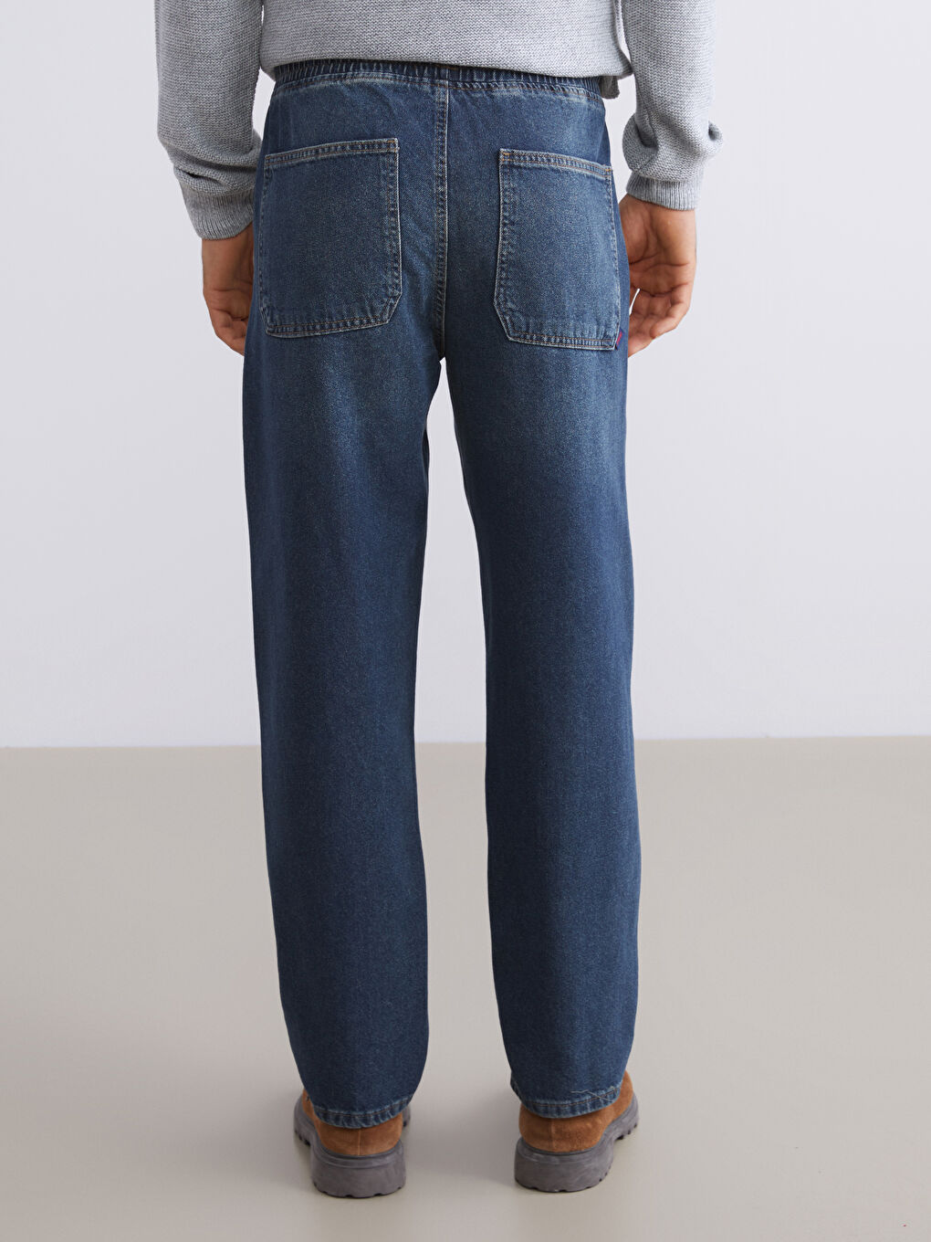 İndigo Baggy Fit Erkek Jean Pantolon-3