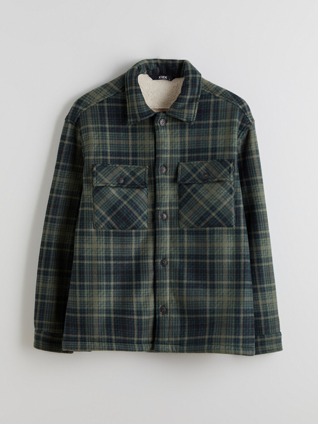 თავისუფალი ჭრის გრძელმკლავიანი მამაკაცის პერანგის ჟაკეტი-5