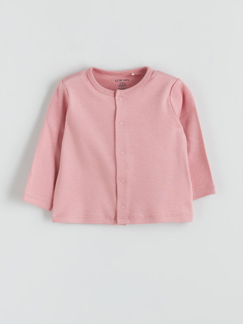 Crew Neck Basic Baby Girls' Cardigan