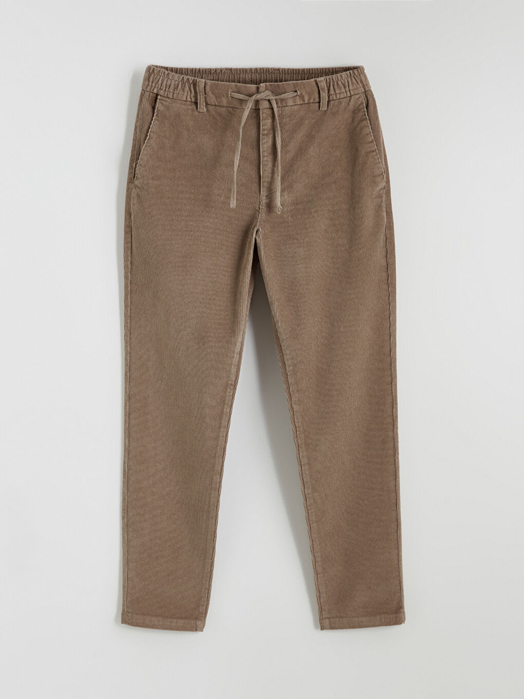 Kahverengi Standart Kalıp Kadife Erkek Pantolon-6