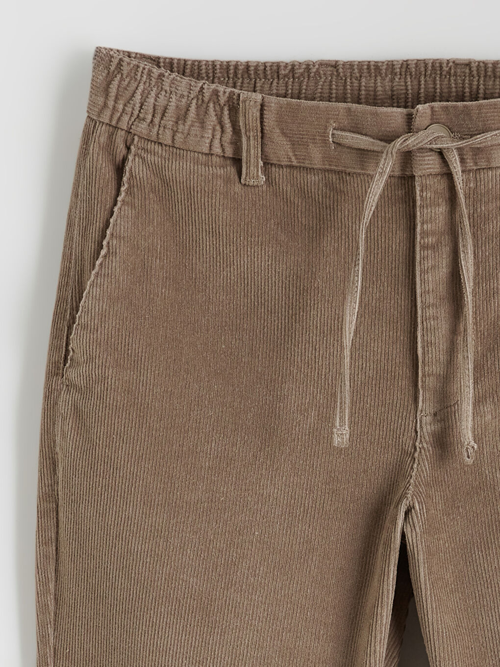 Kahverengi Standart Kalıp Kadife Erkek Pantolon-7