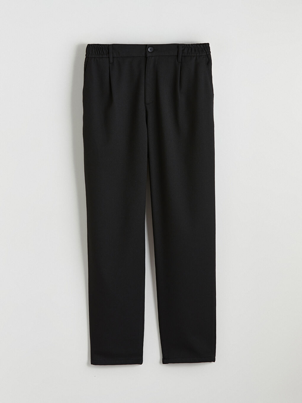 Siyah Standart Kalıp Erkek Pantolon-4