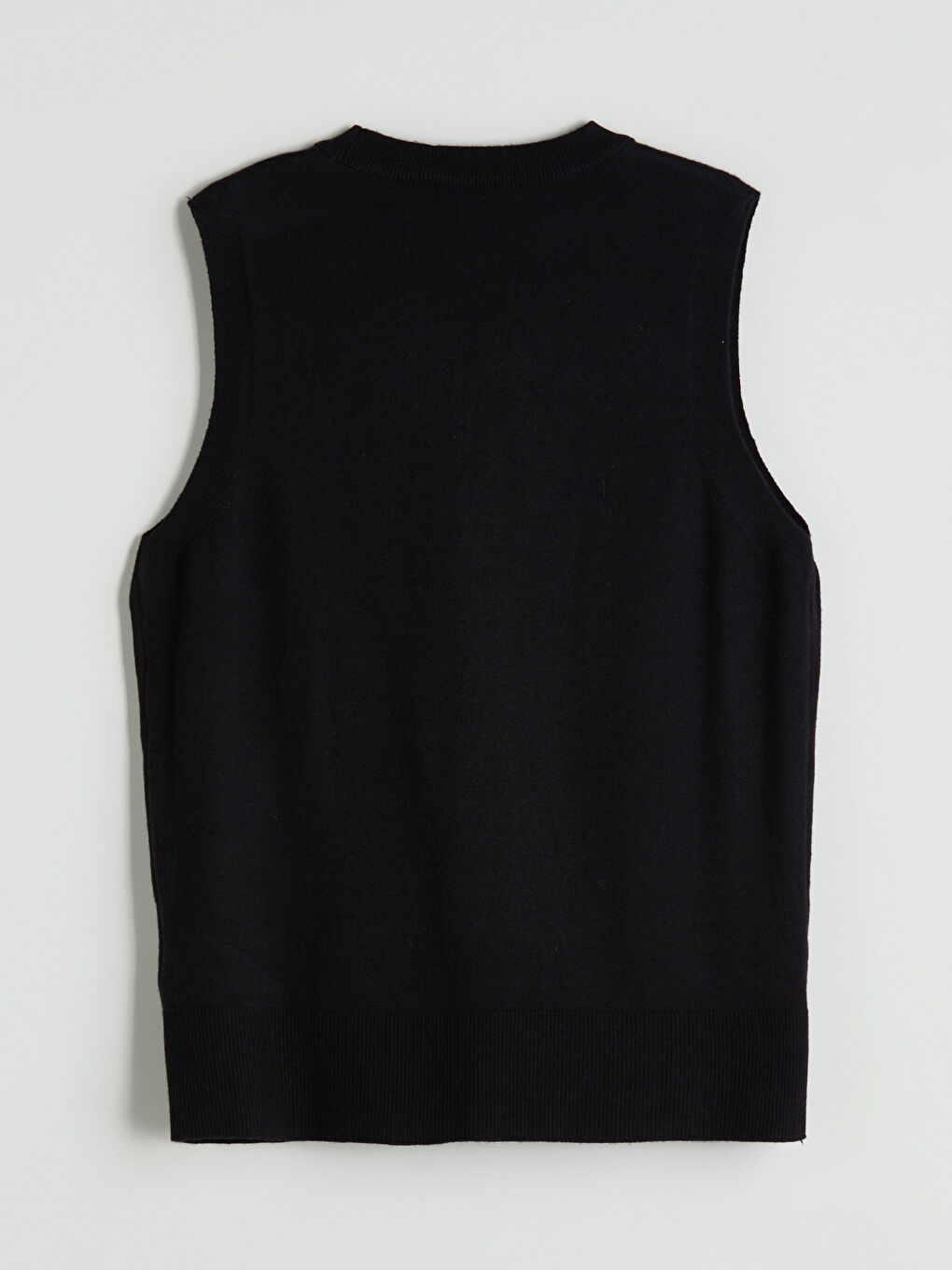 Siyah Bisiklet Yaka Kadın Triko Süveter-5