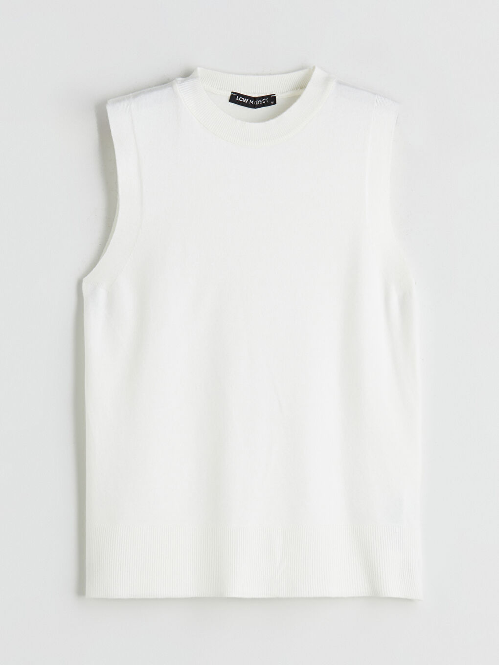 Ekru Bisiklet Yaka Kadın Triko Süveter-4