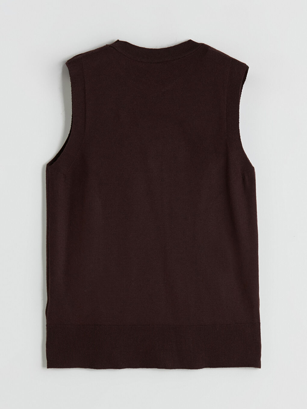 Kahverengi Bisiklet Yaka Kadın Triko Süveter-5