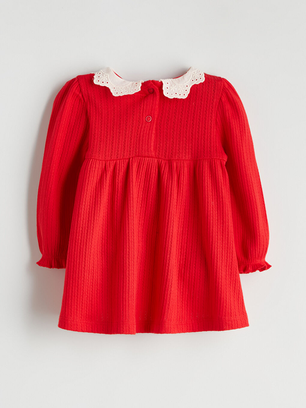 Peter Pan Collar Embroidered Baby Girls' Dress-3