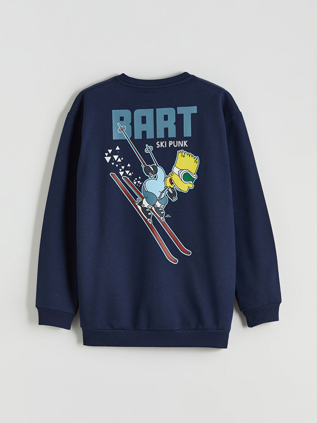 Lacivert The Simpsons Baskılı Erkek Çocuk Sweatshirt-3